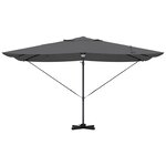 vidaXL Parasol Roma à Bras Déporté Anthracite  Noir 352 x 251 x 265 cm