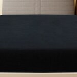 vidaXL Draps-housses Jersey 2 Pièces Noir 90x200 cm Coton