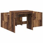 vidaXL Lit haut pour enfants avec bureau Bois ancien Bois d'ingénierie