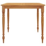 vidaXL Table Batavia 85x85x75 cm Bois de teck solide