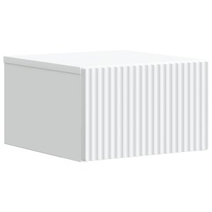 vidaXL Cabinet de chevet mural avec tiroir Blanc 33 x 34 5 x 20 cm