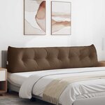 vidaXL Coussin de Dos Marron 200 x 24 x 50 cm tissu