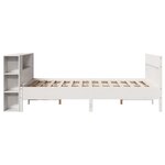 vidaXL Lit bibliothèque sans matelas blanc 140x190 cm bois pin massif