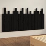 vidaXL Tête de lit murale Noir 166x3x80 cm Bois massif de pin