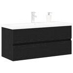vidaXL Cabinet de lavabo Chêne noir 100 x 39 x 62 cm Bois d'ingénierie