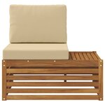 vidaXL Canapé d'extérieur extrémité Naturel 91 x 63 x 73 cm