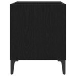 vidaXL Meuble à vinyles Chêne noir 84 5 x 38 x 48 cm Bois d'ingénierie