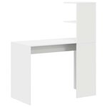 vidaXL Bureau avec étagère Blanc 102 x 50 x 124 cm Bois d'ingénierie