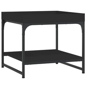 vidaXL Table basse noir 49 5x49 5x45 cm bois d'ingénierie