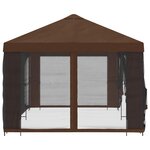 vidaXL Abri de jardin avec parois 6 x 3 m Marron Polyester et Acier