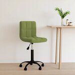 vidaXL Chaise pivotante de bureau Vert clair Velours