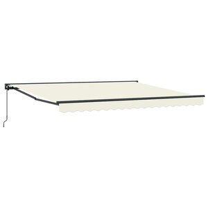 vidaXL Cadre d'auvent Crème 400 × 300 cm Polyester avec revêtement PU