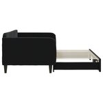 vidaXL Lit de jour avec lit gigogne noir 100x200 cm velours