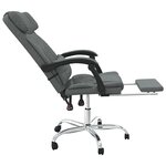 vidaXL Fauteuil de massage inclinable de bureau Gris foncé Tissu