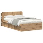 vidaXL Cabinet de Tête de Lit Chêne artisanal Bois d'ingénierie