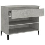 vidaXL Armoire à chaussures Gris béton 70x36x60 cm Bois d'ingénierie
