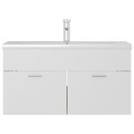 vidaXL Armoire d'évier et lavabo intégré Blanc/chêne sonoma Aggloméré