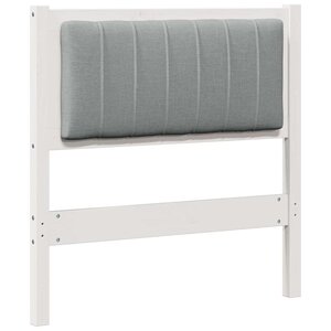 vidaXL Tête de lit capitonnée avec tête de lit Blanc 75 cm Pin massif
