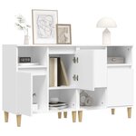 vidaXL Buffets 2 Pièces blanc 60x35x70 cm bois d'ingénierie