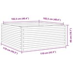 vidaXL Jardinière 110x110x46 cm bois massif de douglas