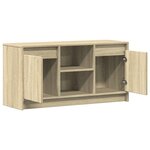 vidaXL Meuble TV avec LED chêne sonoma 100x34x50 cm bois d'ingénierie