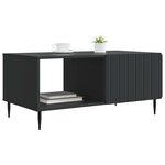 vidaXL Table basse Noir 90 x 50 x 40 cm Bois d'ingénierie