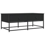 vidaXL Table basse noir 100x51x40 cm bois d'ingénierie