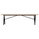 vidaXL Table basse cadre en X 160x40x45 cm bois de pin massif et fonte