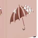 vidaXL Porte-parapluie Rose 15 5 x 15 5 x 49 cm Acier