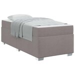 vidaXL Cadre de lit avec matelas Taupe 90 x 190 cm tissu