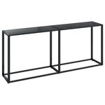 vidaXL Table console Noir 180x35x75 5 cm Verre trempé