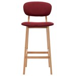 vidaXL Tabourets de bar lot de 2 rouge bordeaux tissu