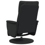 vidaXL Fauteuil inclinable avec repose-pieds noir similicuir