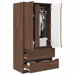 vidaXL Cabinet de salle de bain Chêne brun 79 5 x 49 x 156 cm
