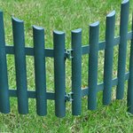 vidaXL Bordures de pelouse 17 Pièces 10 m Vert