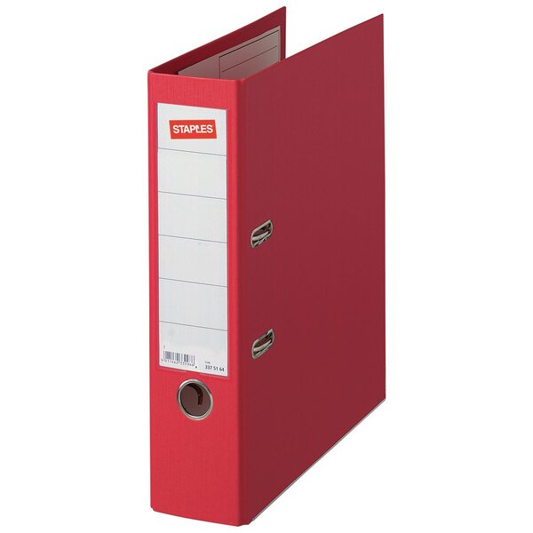 Classeur à levier A4 en polypropylène - Dos 8 cm - Rouge