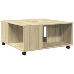 vidaXL Table basse chêne sonoma 80x80x40 cm bois d'ingénierie
