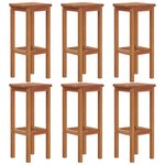 vidaXL Tabourets de bar lot de 6 bois massif d'acacia