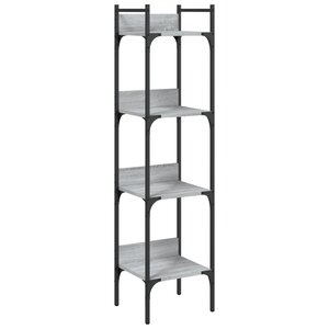 vidaXL Bibliothèque à 4 niveaux sonoma gris 35x30x138 5 cm