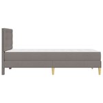 vidaXL Cadre de lit avec matelas Taupe 90 x 190 cm tissu