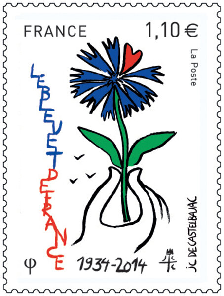 Timbre Le Bleuet de France 1934-2014