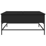 vidaXL Table basse noir 95x95x45 cm bois d'ingénierie et métal