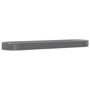 vidaXL Lit surélevé de jardin Acier galvanisé 523x140x36cm gris