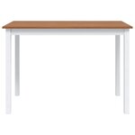 vidaXL Ensemble de salle à manger 5 Pièces Marron et blanc