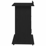 vidaXL Podium avec roue Chêne noir 55 x 55 x 107 cm Bois d'ingénierie