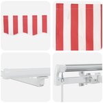vidaXL Auvent Rétractable with Manuel 450 × 350 cm Rouge et blanc