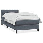 vidaXL Sommier à lattes de lit et matelas gris foncé 80x210 cm velours