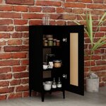 vidaXL Buffet Noir 34 5x34x90 cm Bois d'ingénierie