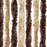 vidaXL Rideau anti-mouches beige et marron clair 100x200 cm chenille