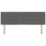 vidaXL Tête de lit Gris foncé tissu